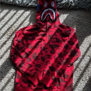 Red Camo Shark Hoodie